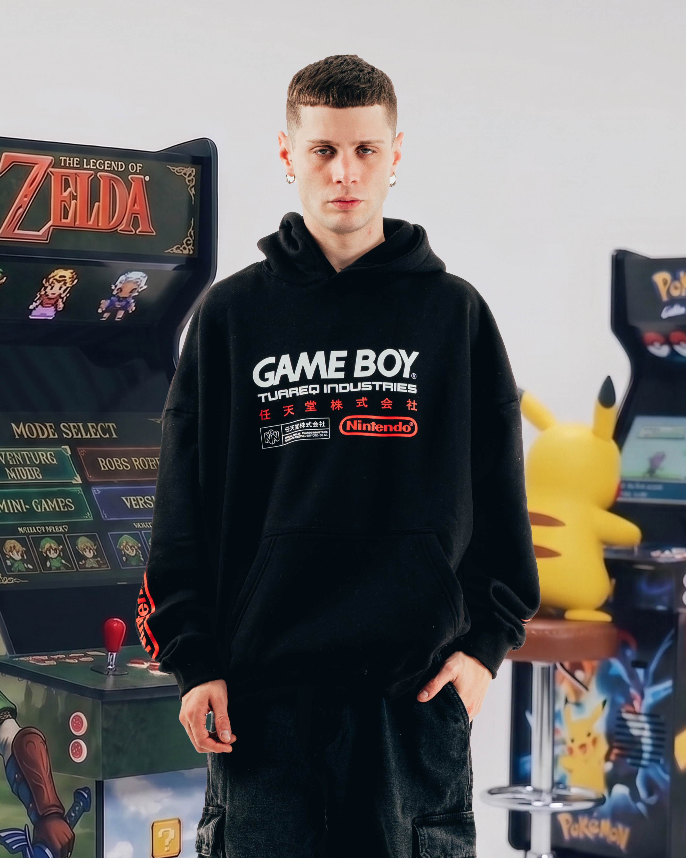 HOODIE [ NINTENDO ] GAME BOY BLACK