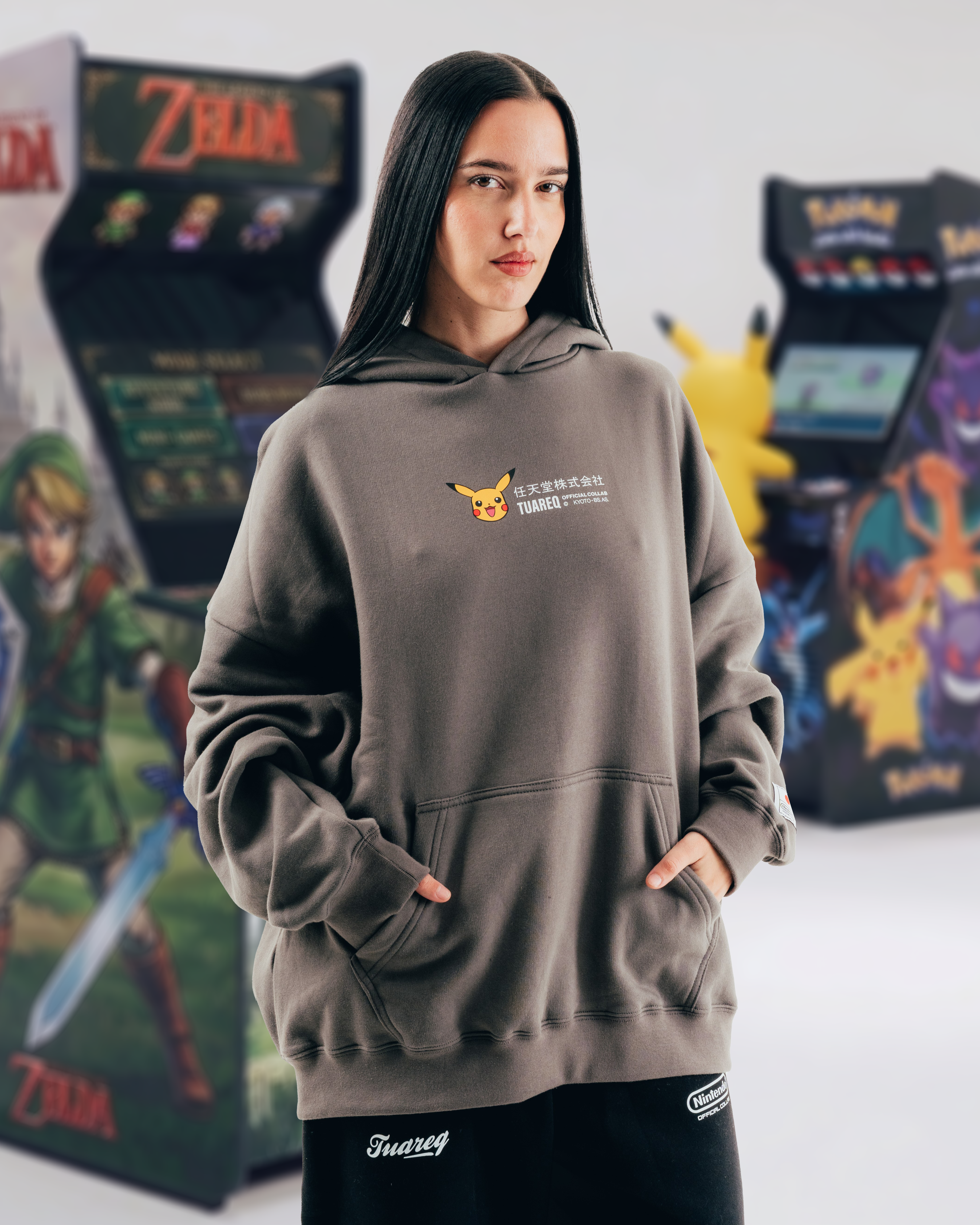 HOODIE [ NINTENDO ] PIKACHU GREY