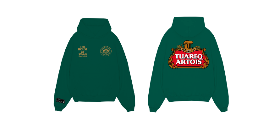 HOODIE PESADO [ STELLA ARTOIS ]  BOTTLE GREEN