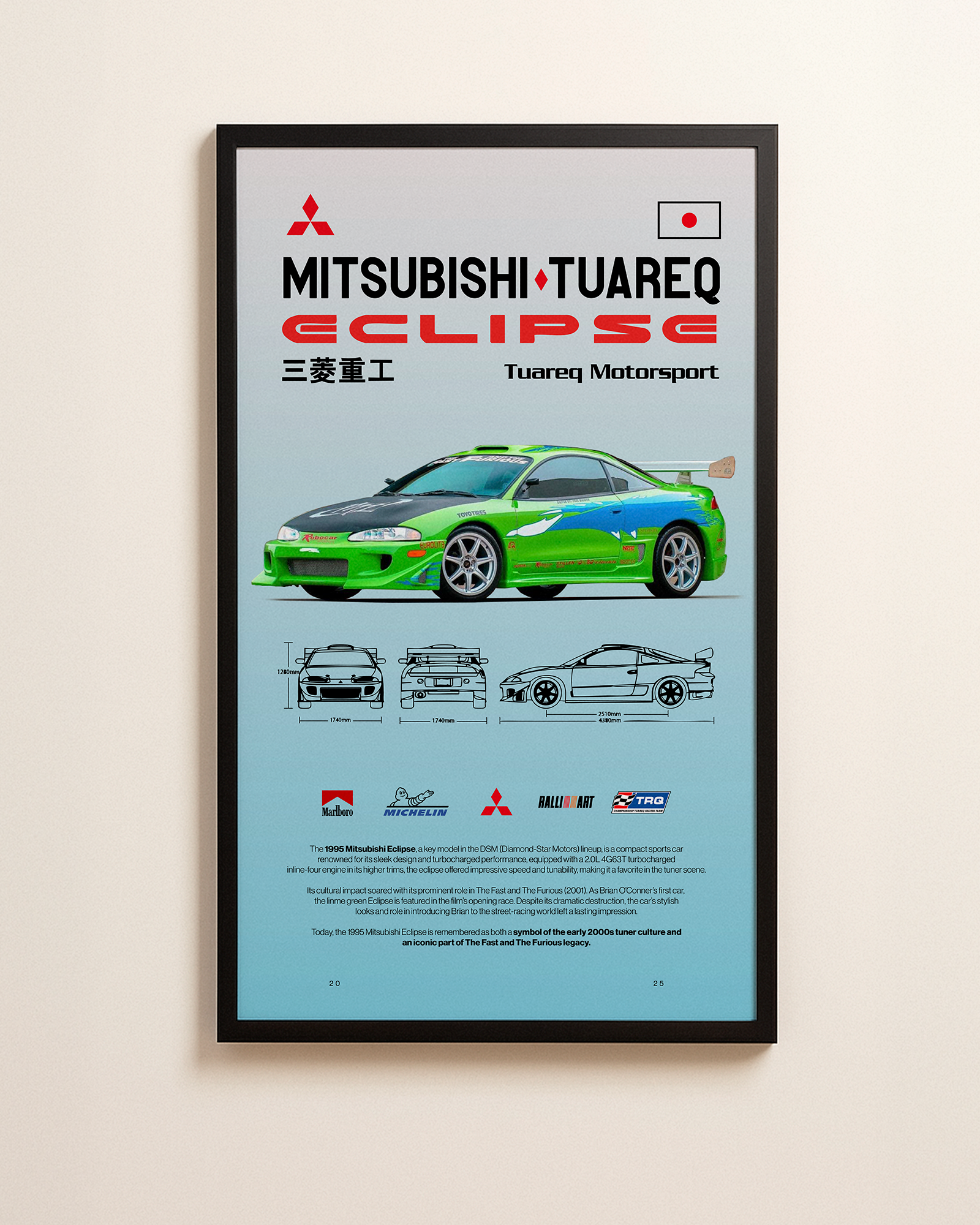 CUADRO HOME [ MITSUBISHI ECLIPSE ] 110X65