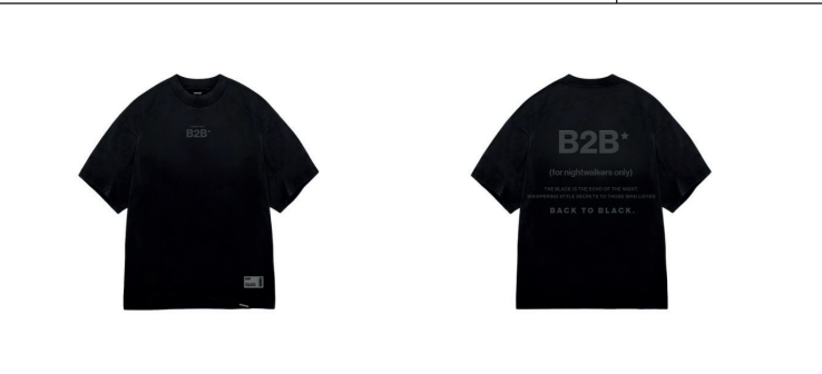 REMERA OVERSIZED [ B2B ] LOGO BLACK