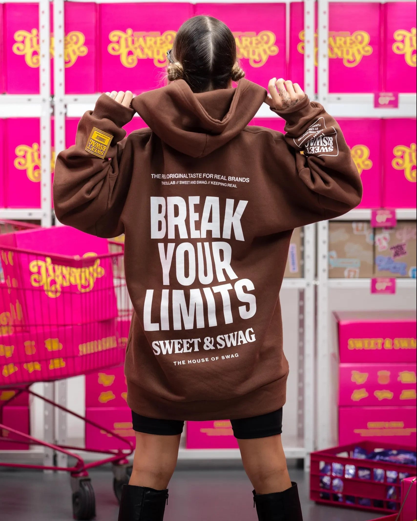 HOODIE OVERSIZED [ SNICKERS CHOCOLATE ]