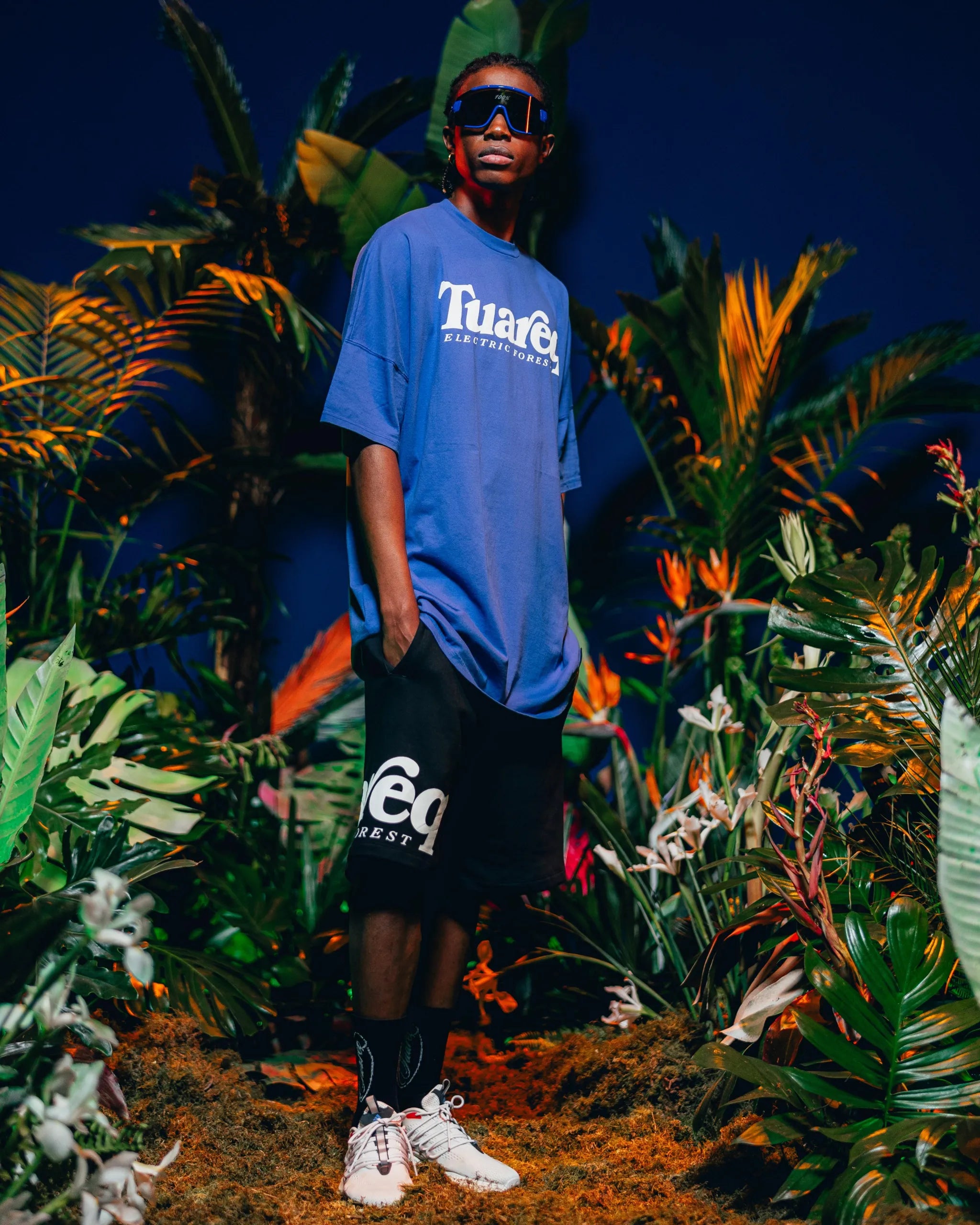 REMERA OVERSIZED [ FOREST LOGO ] ELECTRIC BLUE