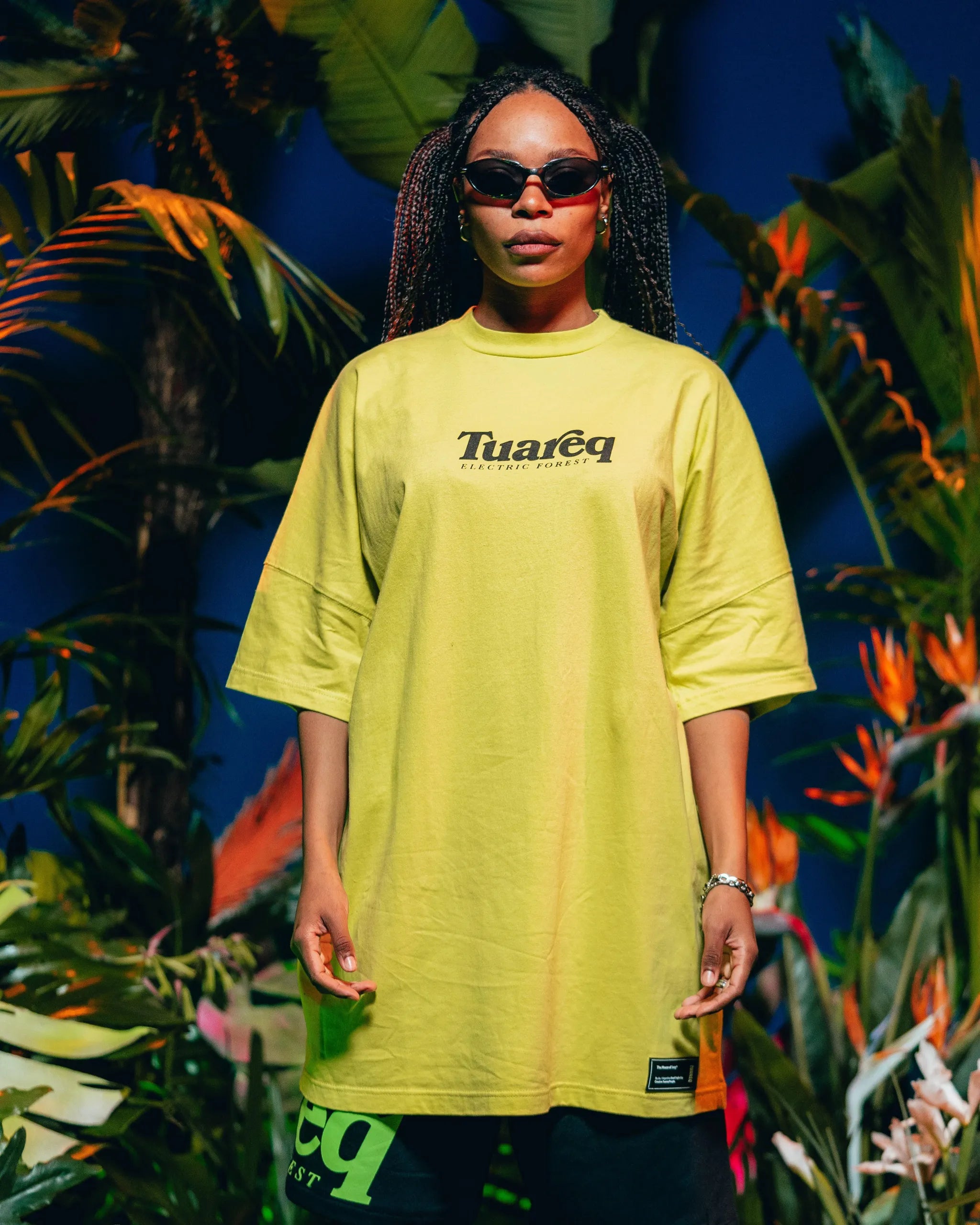 REMERA OVERSIZED FOREST LOGO NEON GREEN