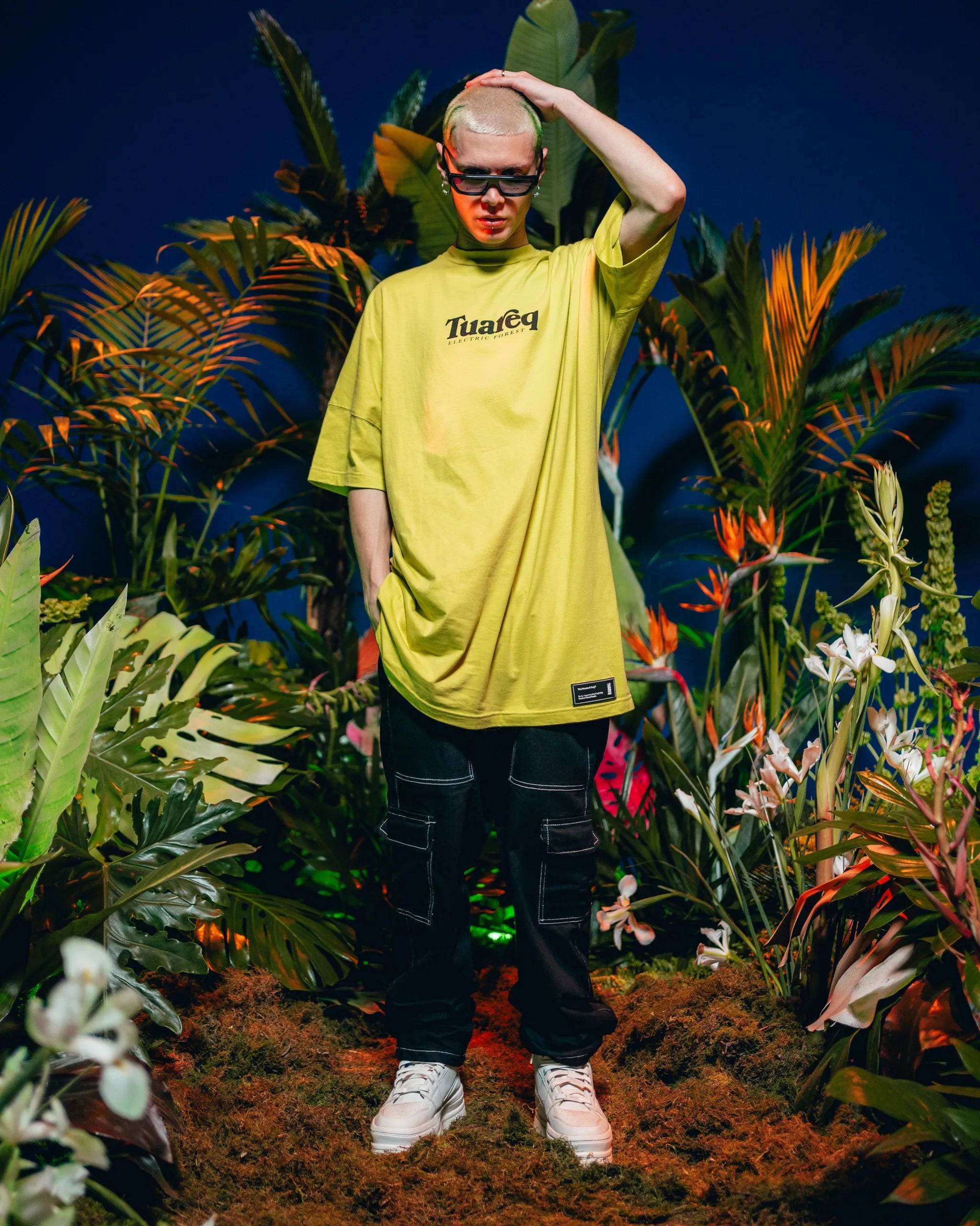 REMERA OVERSIZED [ FOREST LOGO ] NEON GREEN