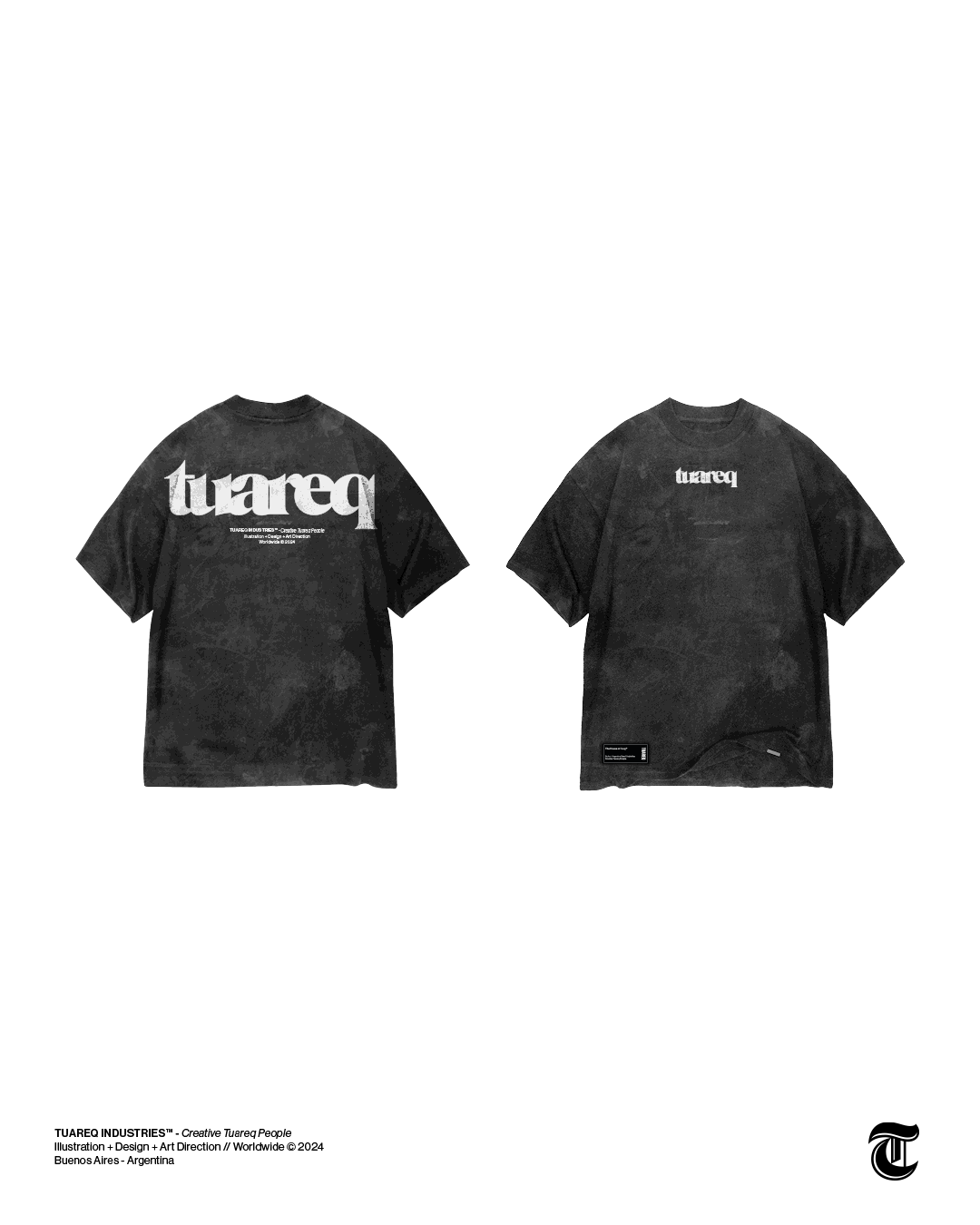 REMERA OVERSIZED [ HELVETICA ] WASHED