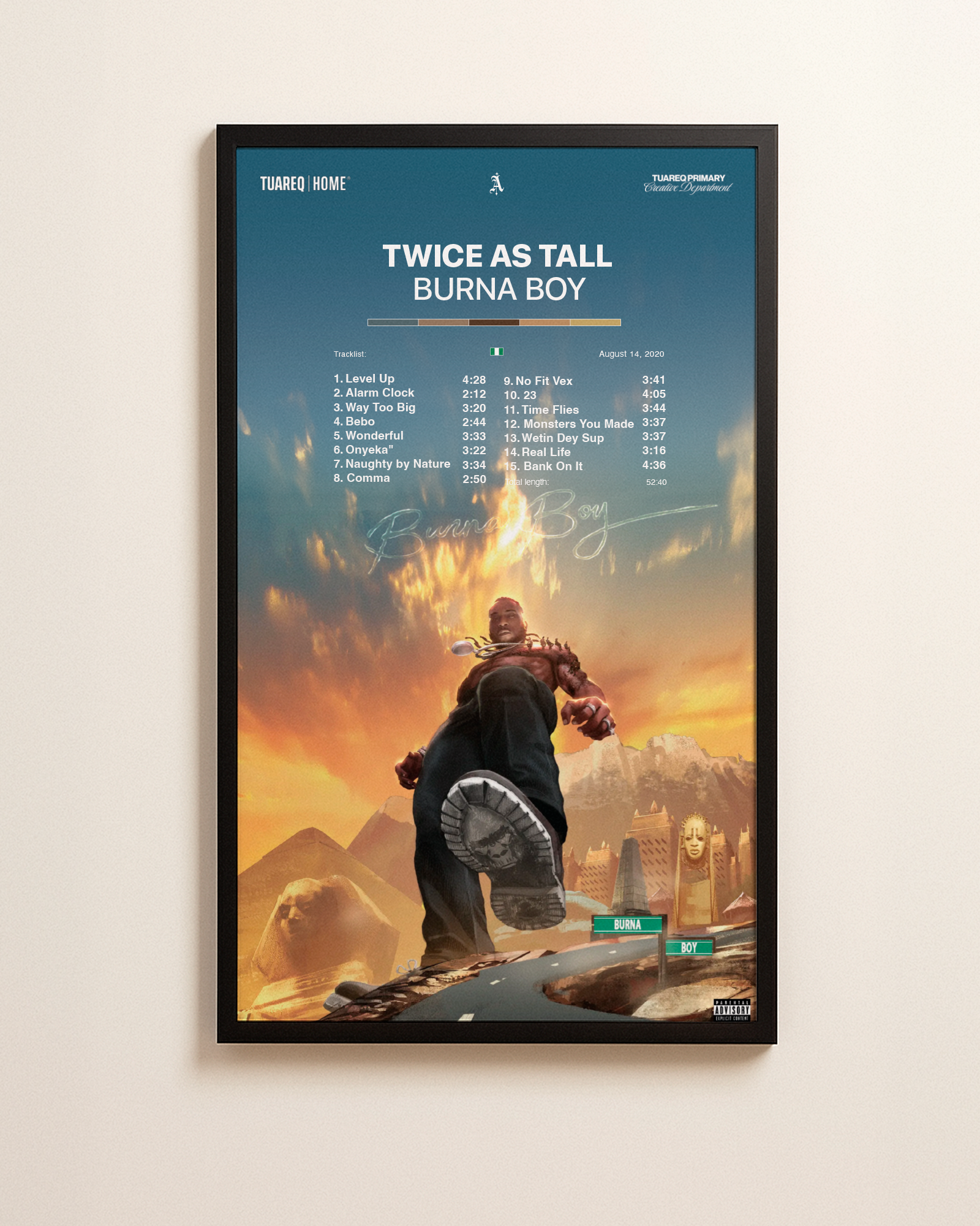 CUADRO HOME [ BURNA BOY ] 110X65