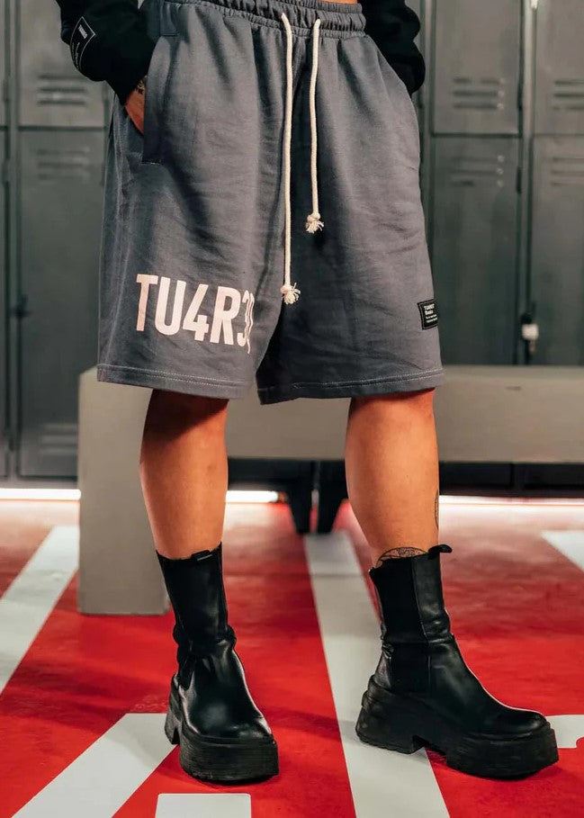 SHORT OVERSIZED [ TU4R3Q] STORM GREY