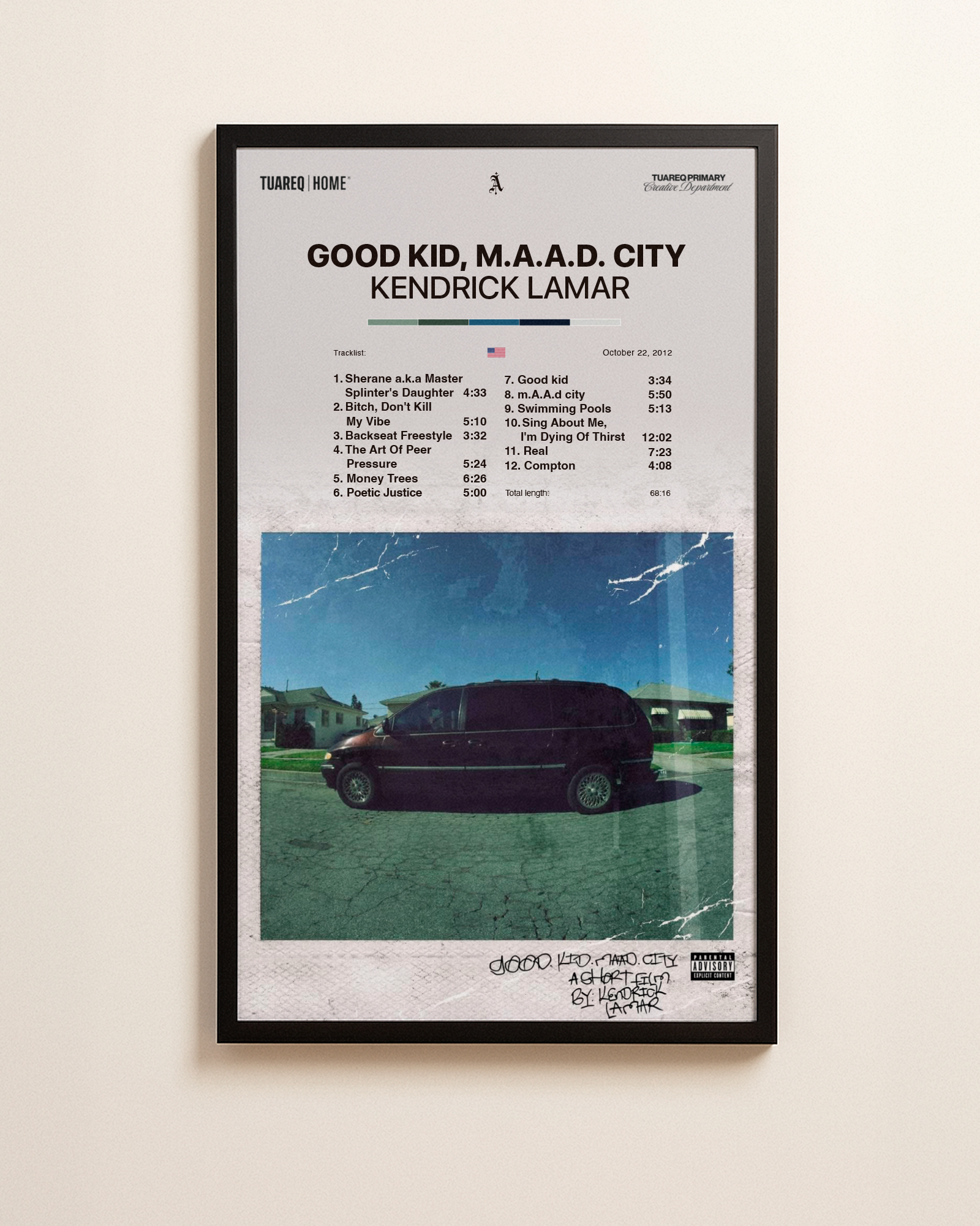 CUADRO HOME [ KENDRICK LAMAR ] 110X65