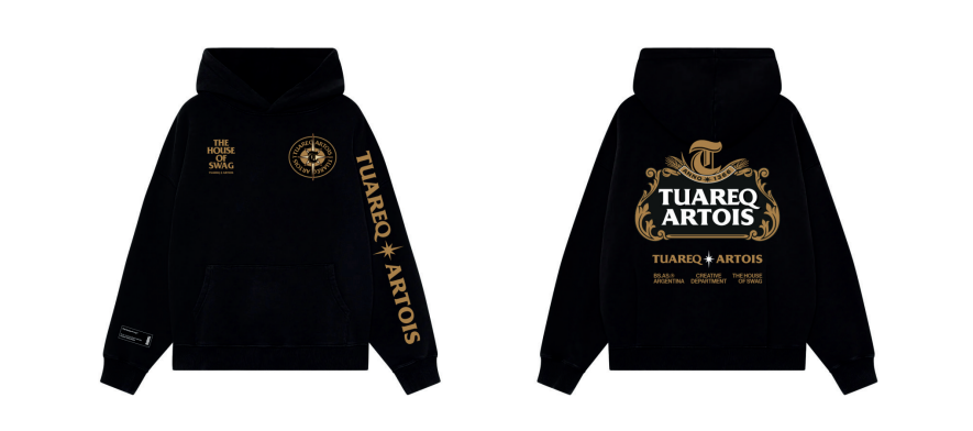 HOODIE PESADO [ STELLA ARTOIS ] BLACK & GOLD