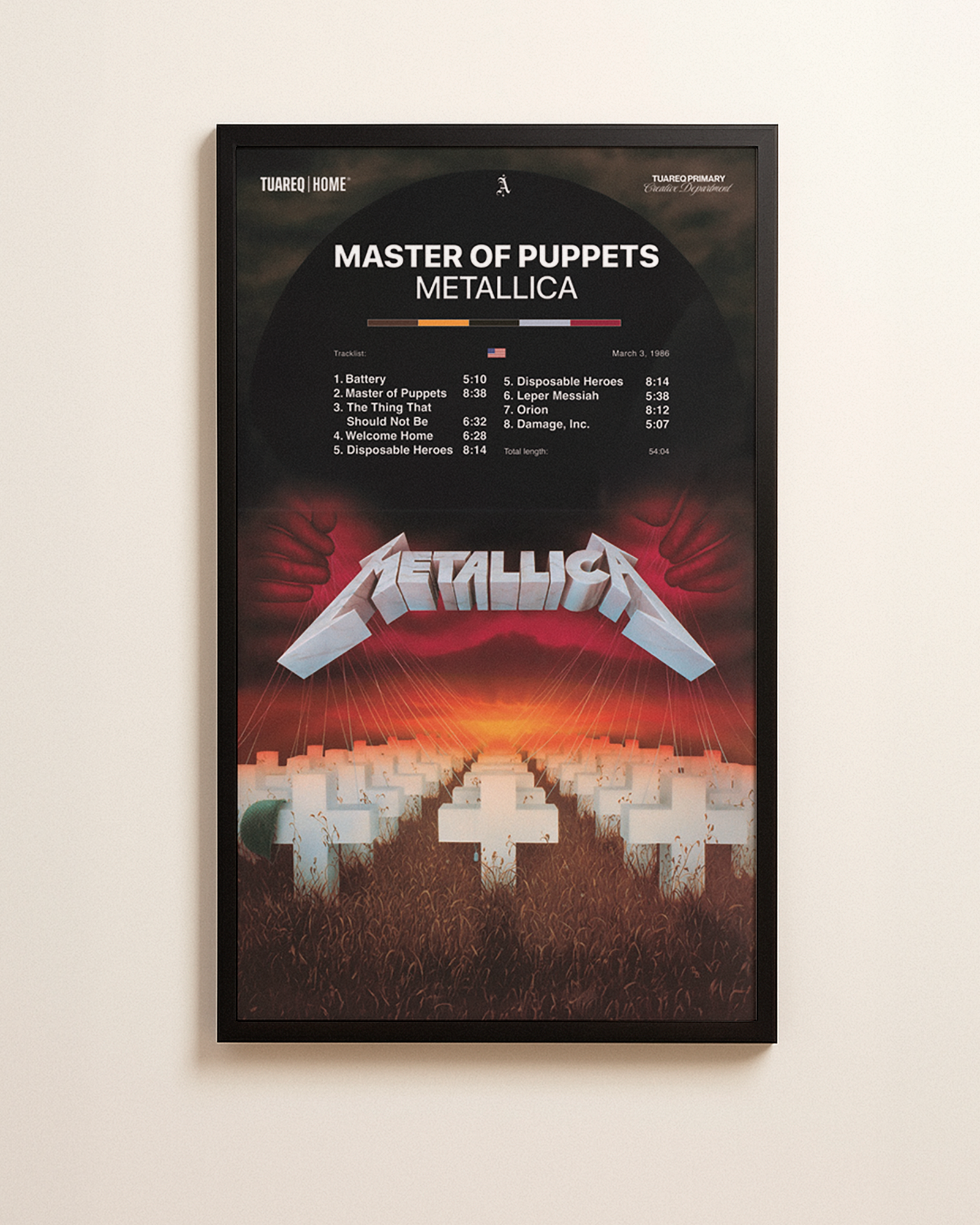 CUADRO HOME [ METALLICA ] 110X65