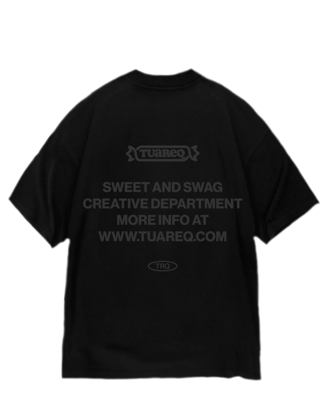 REMERA SEMIBOXY [ TUAREQ CANDY ] DOUBLE BLACK